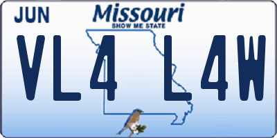 MO license plate VL4L4W