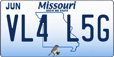 MO license plate VL4L5G
