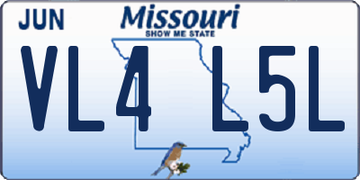 MO license plate VL4L5L