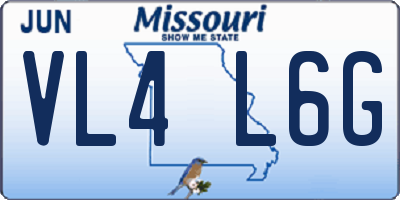 MO license plate VL4L6G