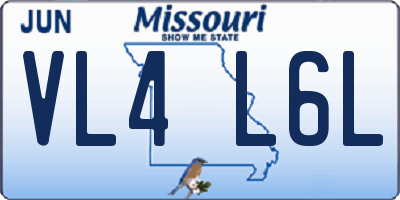 MO license plate VL4L6L