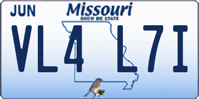 MO license plate VL4L7I