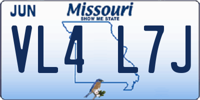 MO license plate VL4L7J