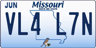 MO license plate VL4L7N