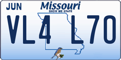 MO license plate VL4L7O