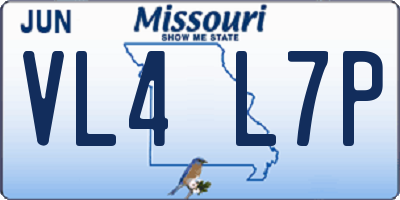 MO license plate VL4L7P