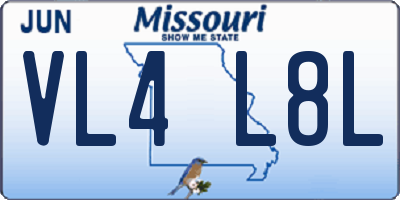 MO license plate VL4L8L