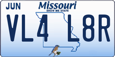 MO license plate VL4L8R