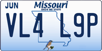 MO license plate VL4L9P