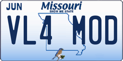 MO license plate VL4M0D