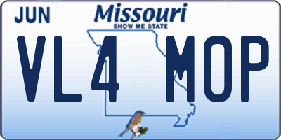 MO license plate VL4M0P