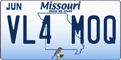 MO license plate VL4M0Q