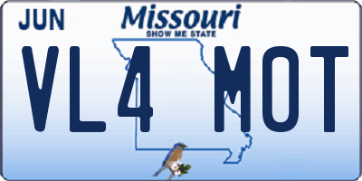 MO license plate VL4M0T