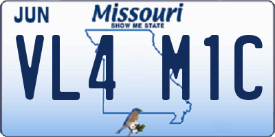 MO license plate VL4M1C