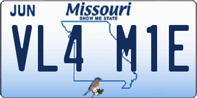 MO license plate VL4M1E