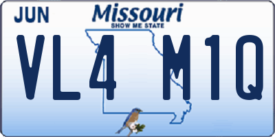 MO license plate VL4M1Q