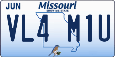 MO license plate VL4M1U