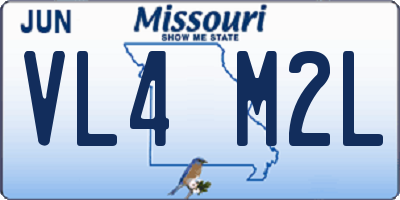 MO license plate VL4M2L