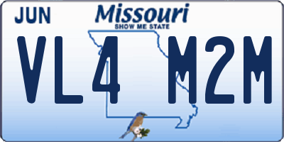 MO license plate VL4M2M