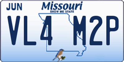 MO license plate VL4M2P