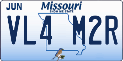 MO license plate VL4M2R