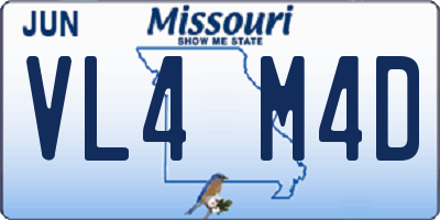 MO license plate VL4M4D