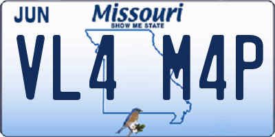 MO license plate VL4M4P
