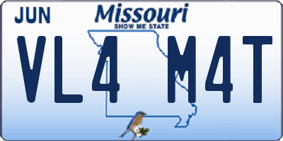 MO license plate VL4M4T