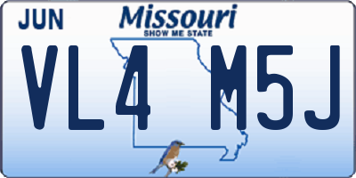 MO license plate VL4M5J