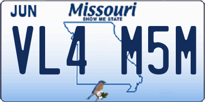 MO license plate VL4M5M