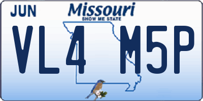 MO license plate VL4M5P