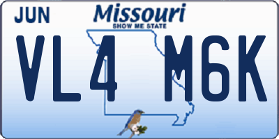 MO license plate VL4M6K
