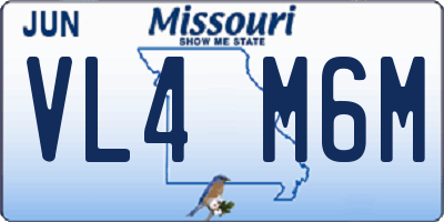 MO license plate VL4M6M