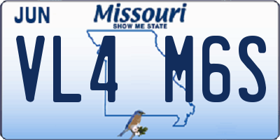 MO license plate VL4M6S