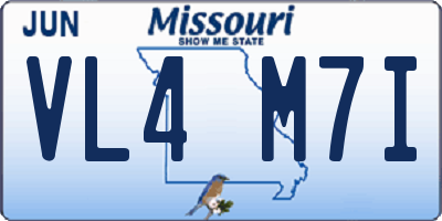 MO license plate VL4M7I