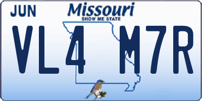 MO license plate VL4M7R