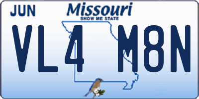 MO license plate VL4M8N