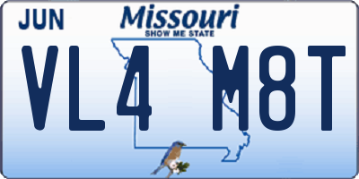 MO license plate VL4M8T