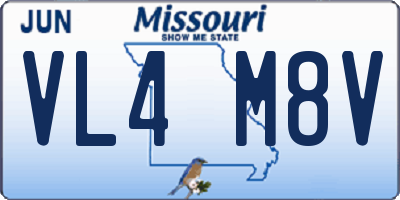 MO license plate VL4M8V
