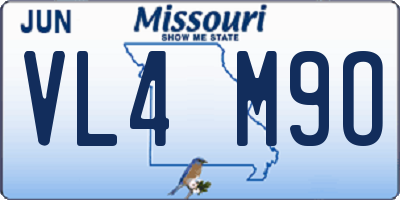 MO license plate VL4M9O
