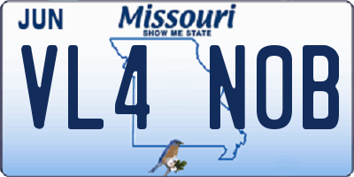 MO license plate VL4N0B