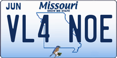 MO license plate VL4N0E