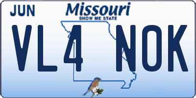 MO license plate VL4N0K