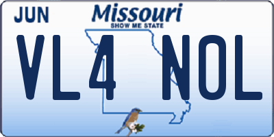 MO license plate VL4N0L