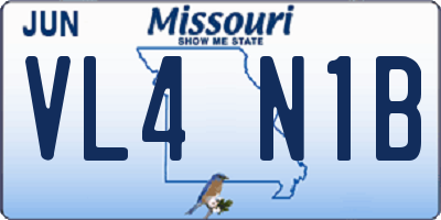 MO license plate VL4N1B