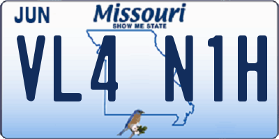 MO license plate VL4N1H