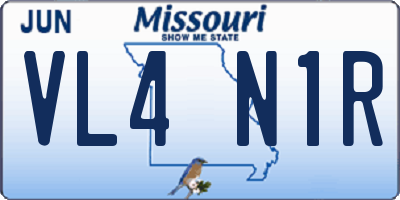 MO license plate VL4N1R