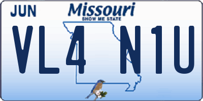 MO license plate VL4N1U