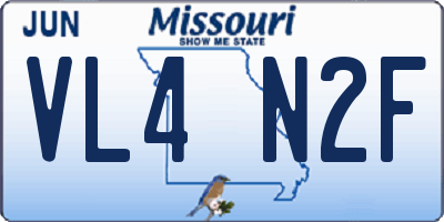 MO license plate VL4N2F