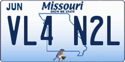MO license plate VL4N2L